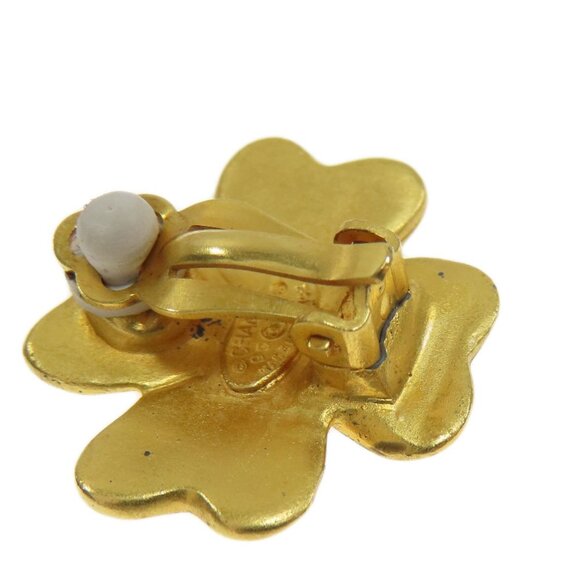 CHANEL Gold Logo Earrings - Picture 8 of 9